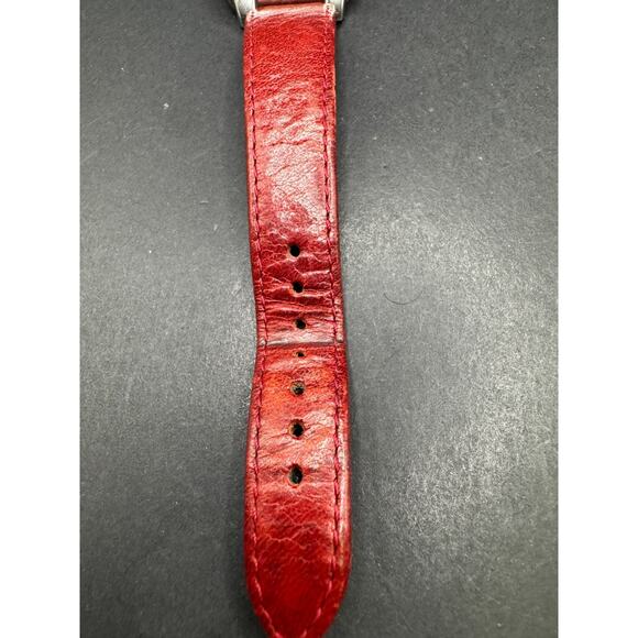 Vintage ECCLISSI Sterling Silver Watch MOP Dial with Maroon Leather Strap 22590 main image 6